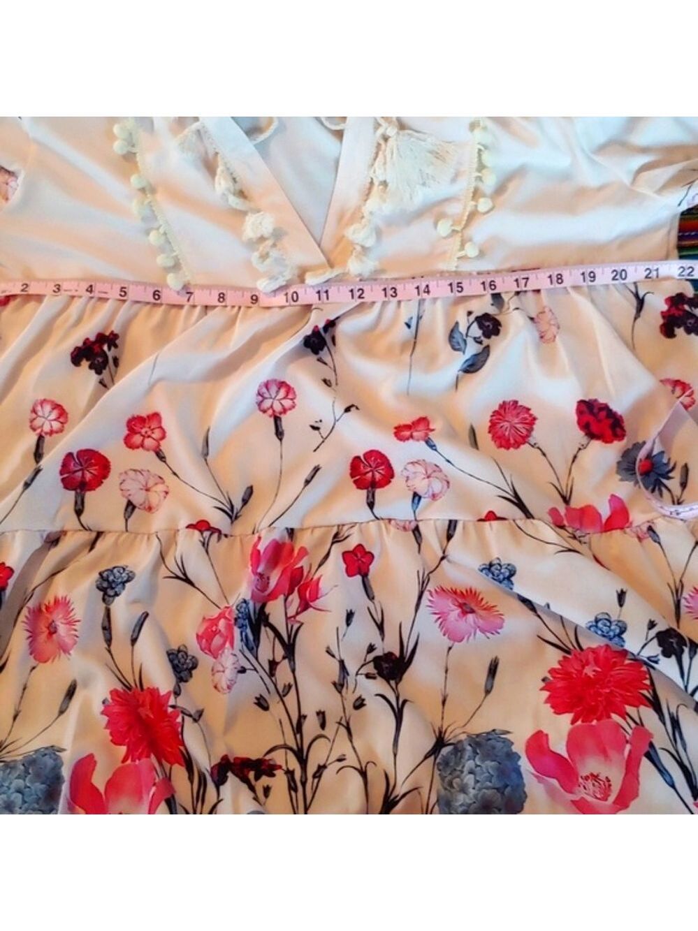 Women's Soft and Flowing Floral High Waist Lounge Dress, XXL - Picture 12 of 16